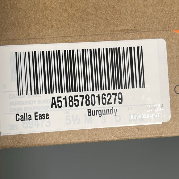 Clarks Women's Calla Easy Burgundy Suede Leather Slip-On Loafer 5.5 M NIB - Picture 10 of 10